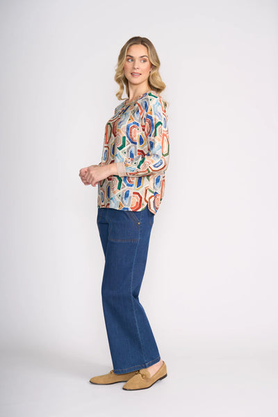 Razzle Dazzle Blouse in Geologic