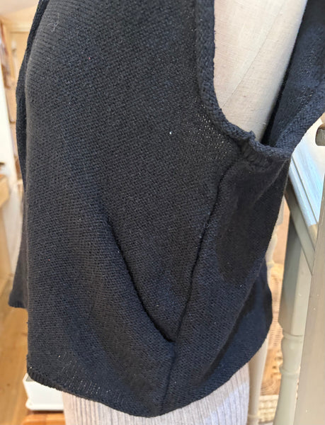 Norma Waistcoat in Black and Ivory