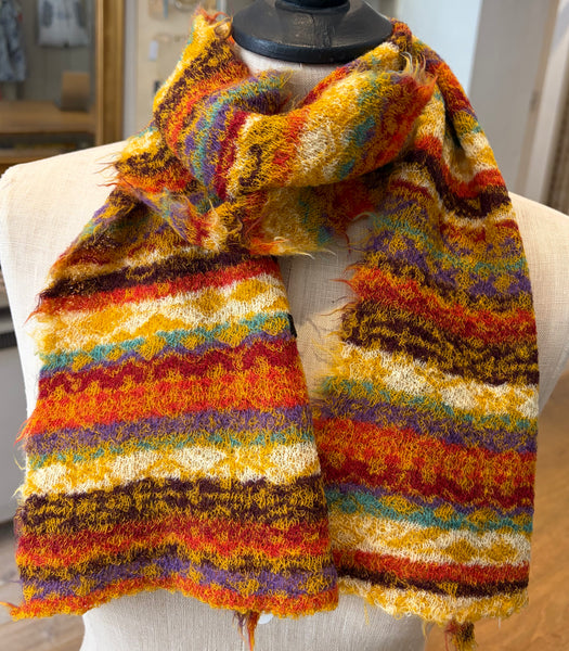 Japanese Pure Merino Wool Scarf Orange