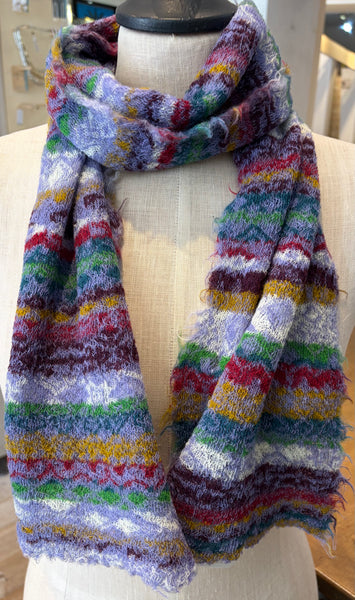 Japanese Pure Merino Wool Scarf Purple