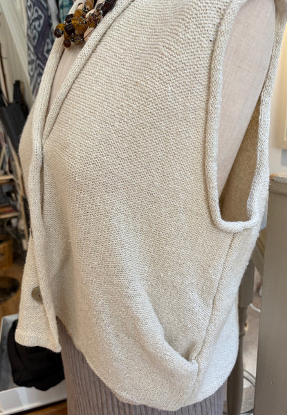 Norma Waistcoat in Black and Ivory