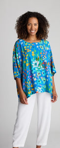 Abstract Painted Garden Top Multi