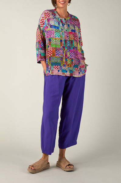 Coloured Glass Tiles Boxy Shirt Multi