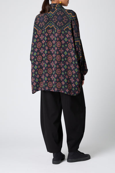 Pixilated Jacquard Print Shirt