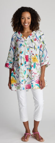 Wild Garden Linen Tunic