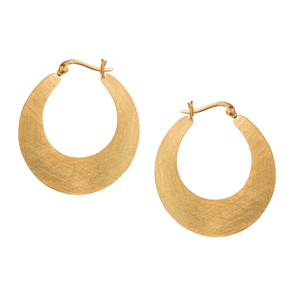 Crescent Hoop Large Earring in Gold