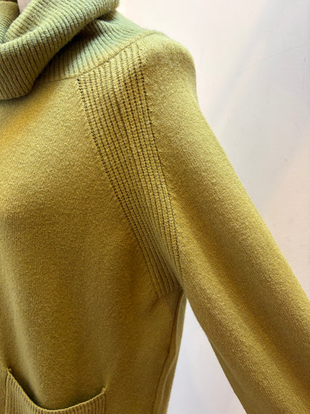Roll Neck Sweater with Pocket Moss