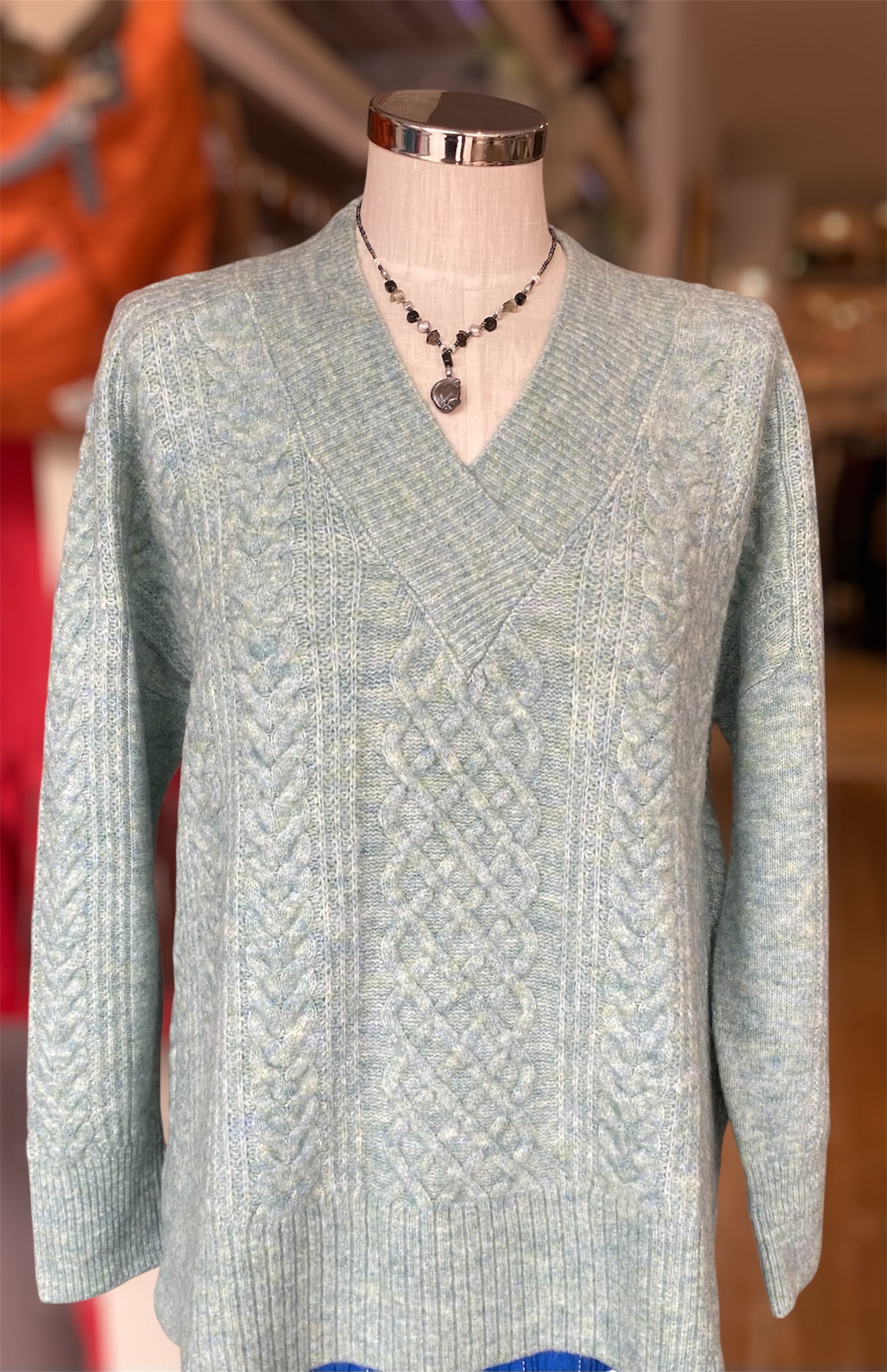 She's A Purla Sweater in Deep Sea