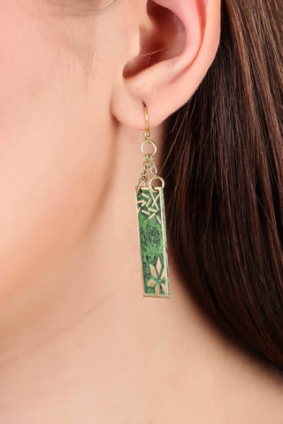 Vaatika Earrings in Blue and Green