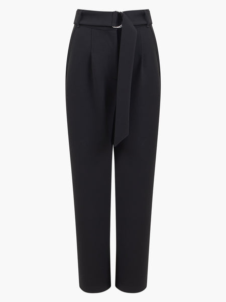 City Jersey Belted Trouser in Black