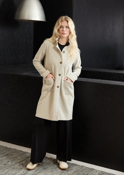 Fleece Coat in Sand