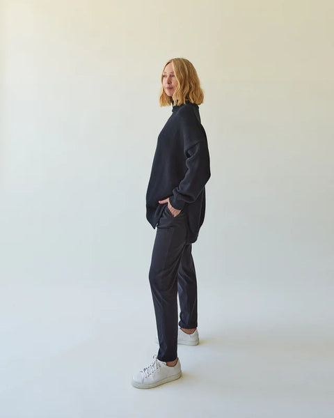 Brooke Trouser in Smokey Charcoal, Navy and Black