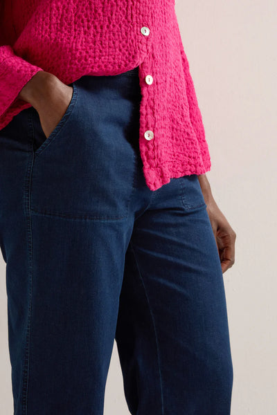 Stretch Straight Denim Trousers