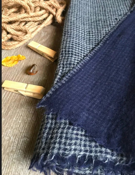 Potrt Issac Reversible Check Scarf