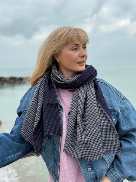 Potrt Issac Reversible Check Scarf