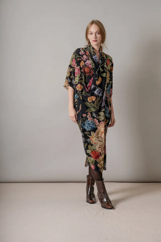 Rachel Dress in Black Primula