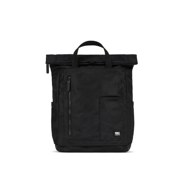 Camden P Medium Recycled Nylon in All Black an Taupe
