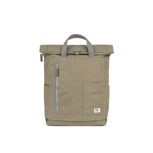 Camden P Medium Recycled Nylon in All Black an Taupe