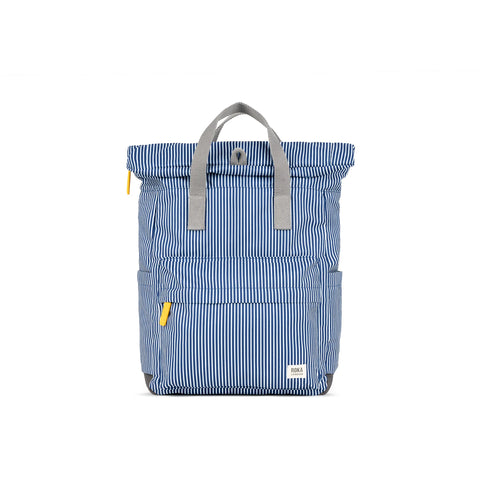Canfield B Medium Recycled Canvas Backpack in Hickory Stripe
