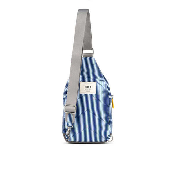 Willesden Large Recycled Canvas Sling Bag in Hickory Stripe