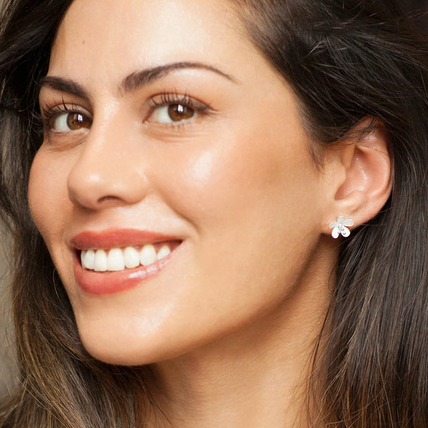 Silver Flower Stud Earring