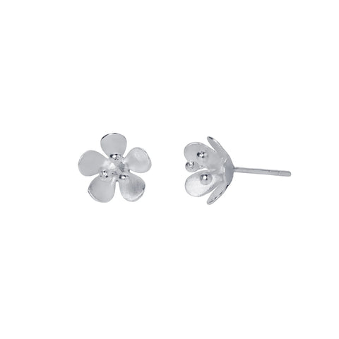 Silver Flower Stud Earring