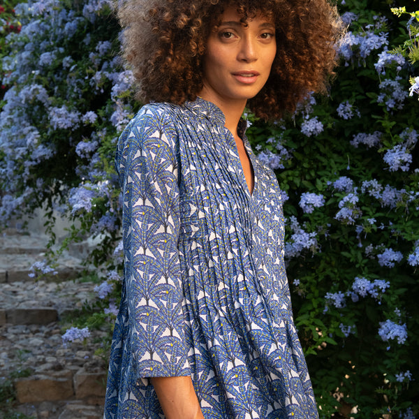 Marie Dress Palmer Blue