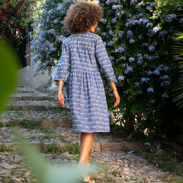 Marie Dress Palmer Blue