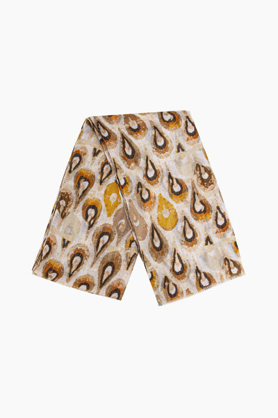 Alder Lightweight Scarf in Orange Gold Teardrop