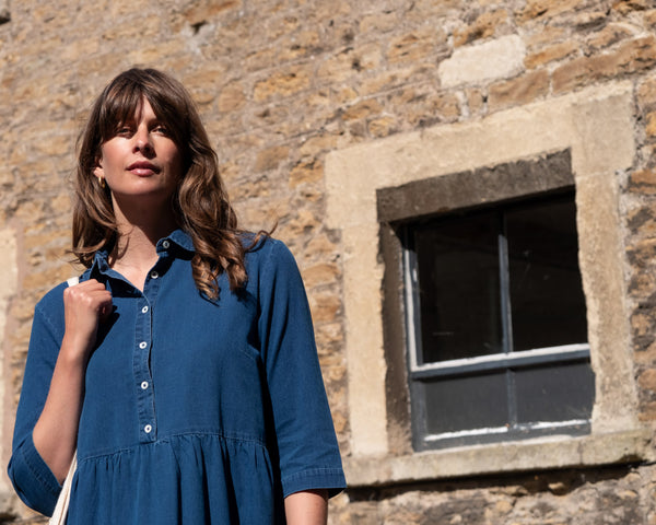 Bea Shirt Dress in Denim