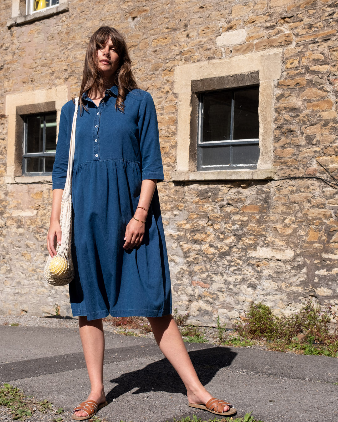 Bea Shirt Dress in Denim