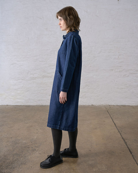 Tara Shirt Dress in Denim Blue