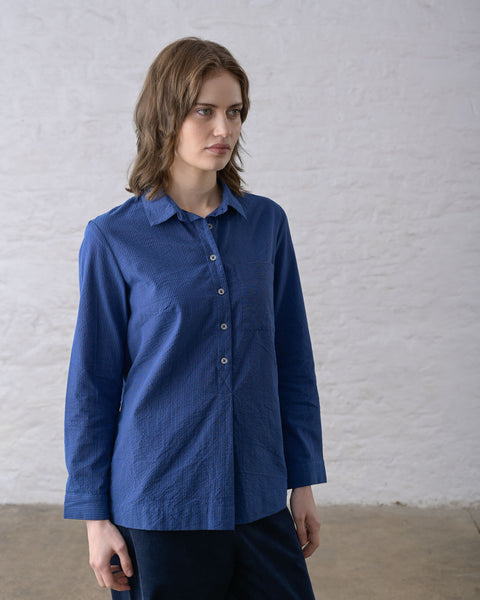 River Tunic in Navy Stripe