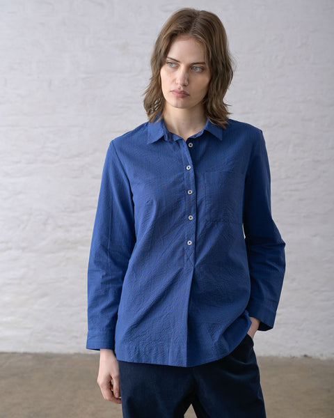 River Tunic in Navy Stripe