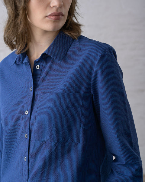 River Tunic in Navy Stripe