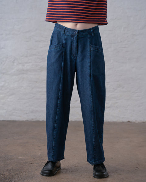 Lorren Trousers in Blue Denim