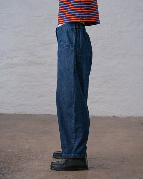 Lorren Trousers in Blue Denim