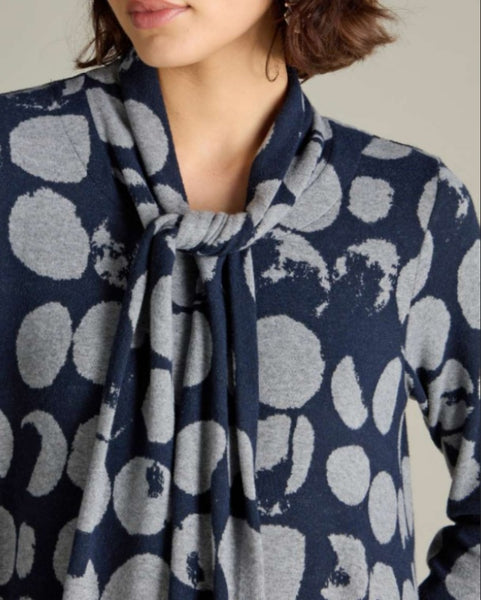 Textured Brush Spot Jersey Bubble Dress