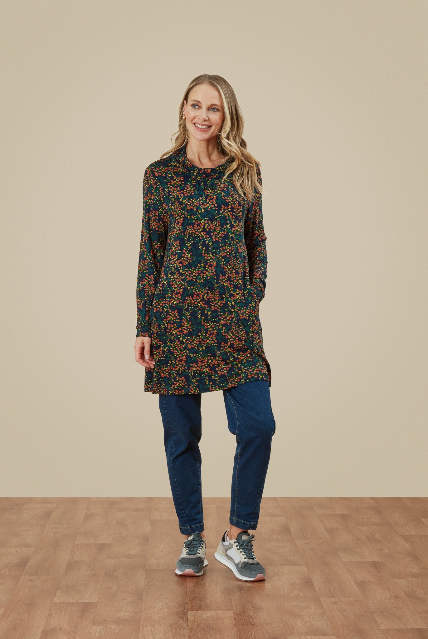 Corrie Tunic Autumn Blosson Windsor Wine