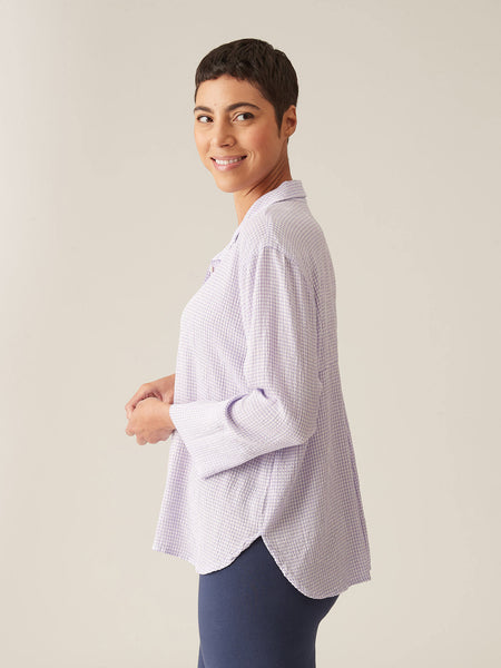 Cropped Easy Shirt in Cosmo (See Swatch)
