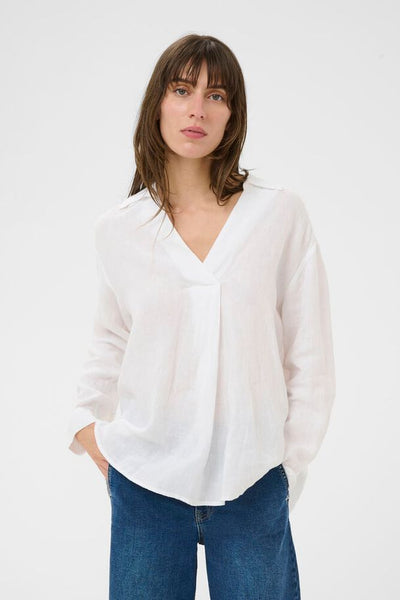 Ayo Linen Shirt Bright White