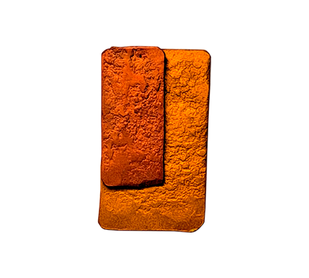 Rectangle Earrings in Copper & Orange