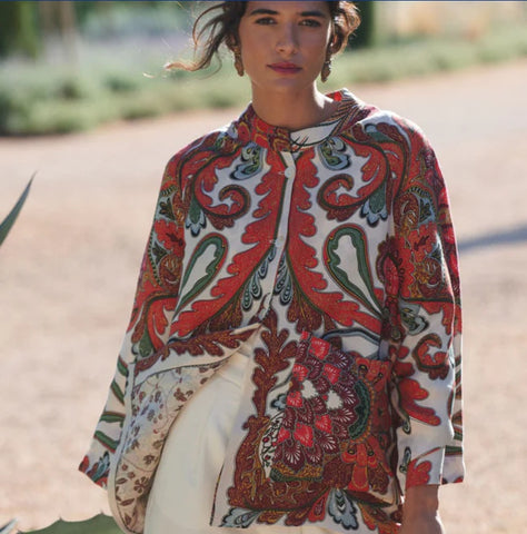 Fiesta Orange Linen Jacket