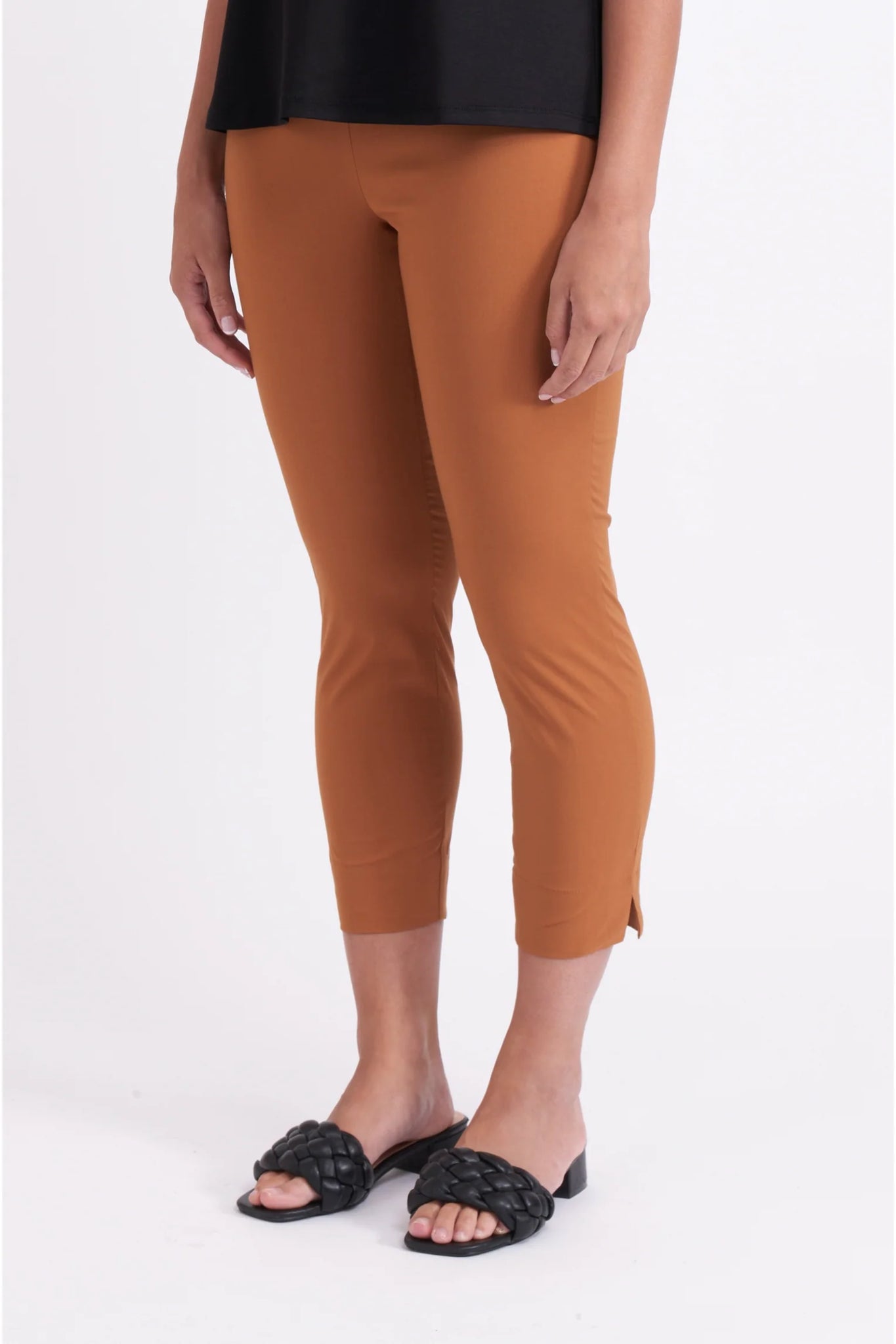 Fuss Free Cropped Trousers Various Colours