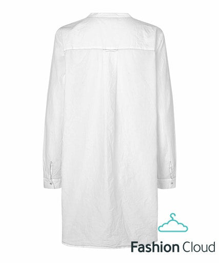 Ma Girmana Shirt White  with Contrast Stitching