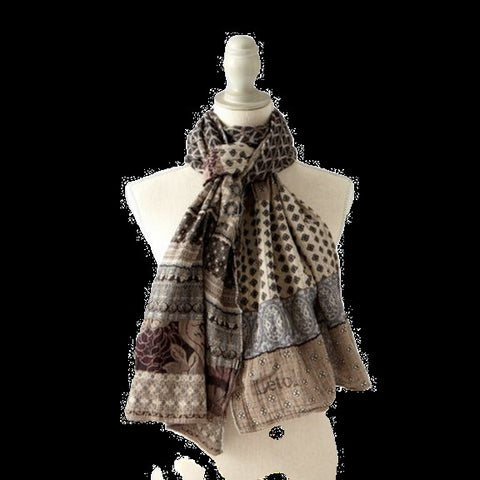 Létol Cotton Jacquard Scarf in Gontrand Noir