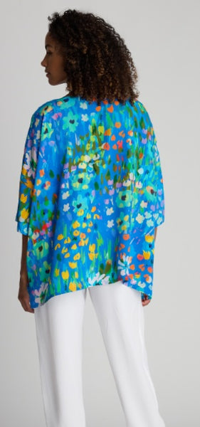 Abstract Painted Garden Top Multi