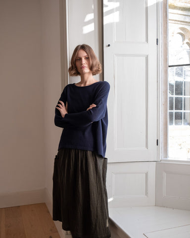 Nora Skirt in Olive Check