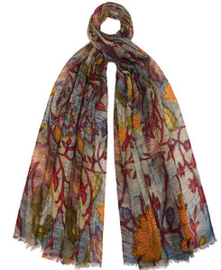 Mystical Garden Wool Scarf