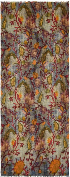 Mystical Garden Wool Scarf